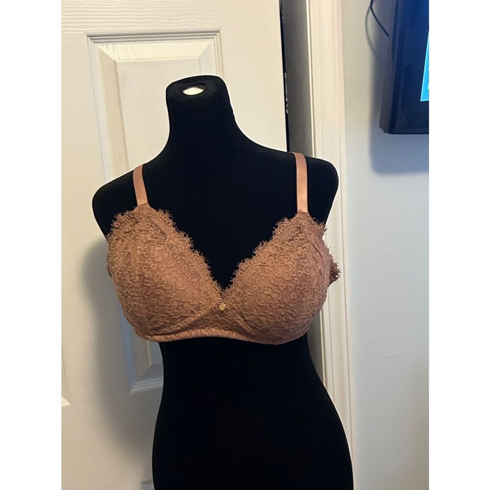 aerie Lace Wireless Bra in Mauve pink - Picture 1 of 7